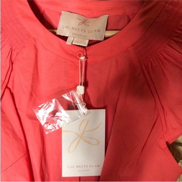 Gal Meets Glam Saffron Flutter Sleeve Jumpsuit Watermelon Size 4 NWT - Picture 8 of 11